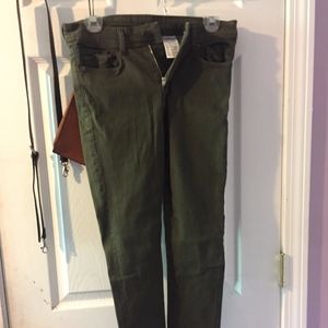 Army green jeans
